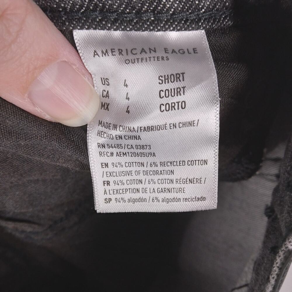 NWT American Eagle Baggy Highest Rise Jeans Black Wash size 27 Short - Picture 8 of 10